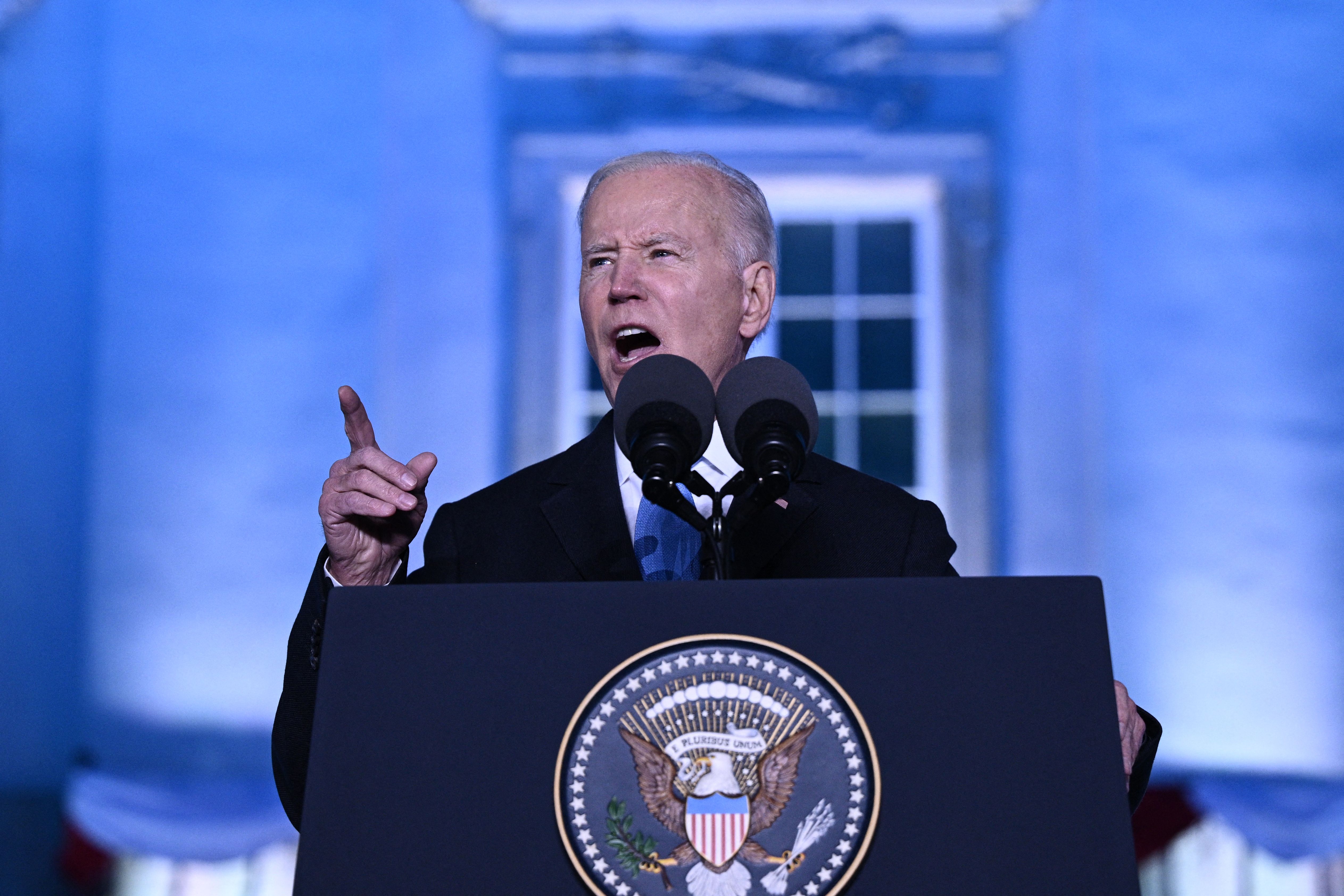 Biden says Putin 'can't remain in power,' warns him against attacking NATO