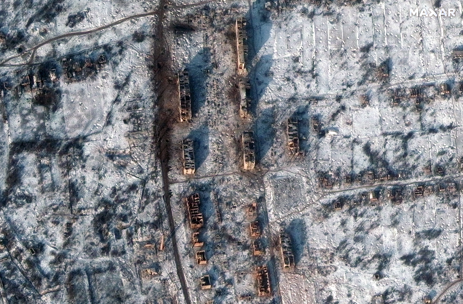 Satellite imagery shows magnitude of destruction in Soledar