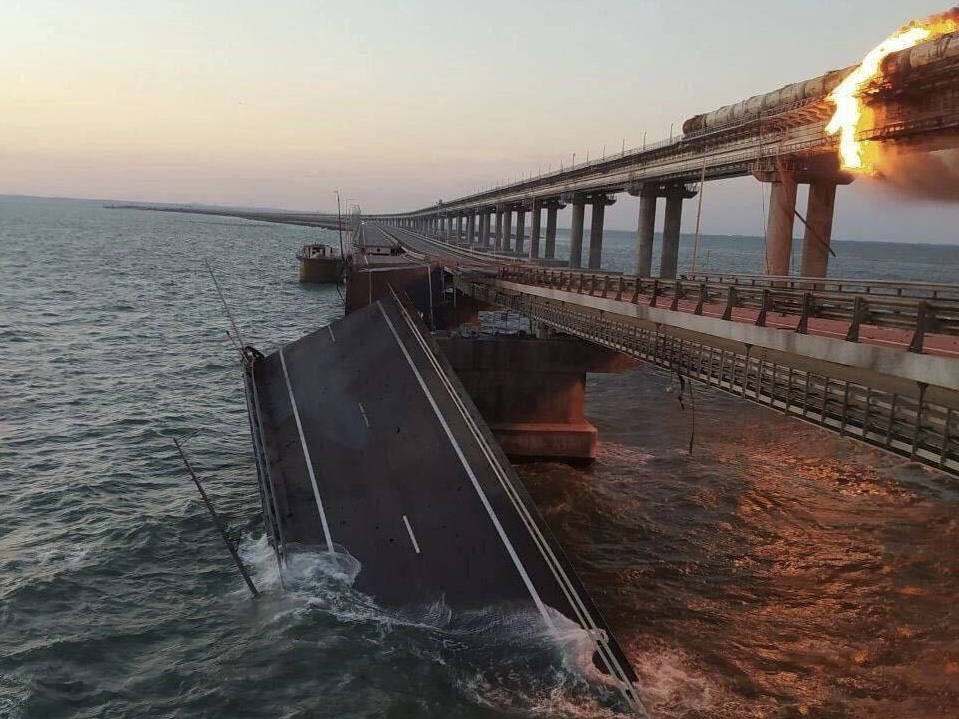 Explosion reported at Crimean Bridge, Russia blames Ukraine