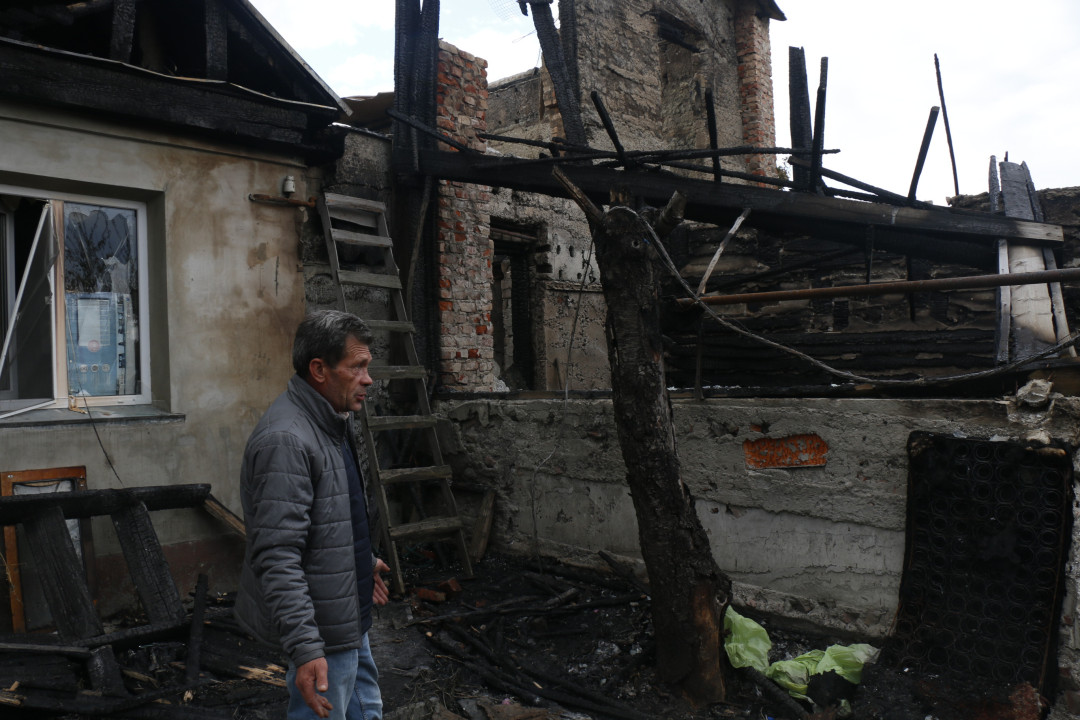 Russian missile destroys family house of killed EuroMaidan activist