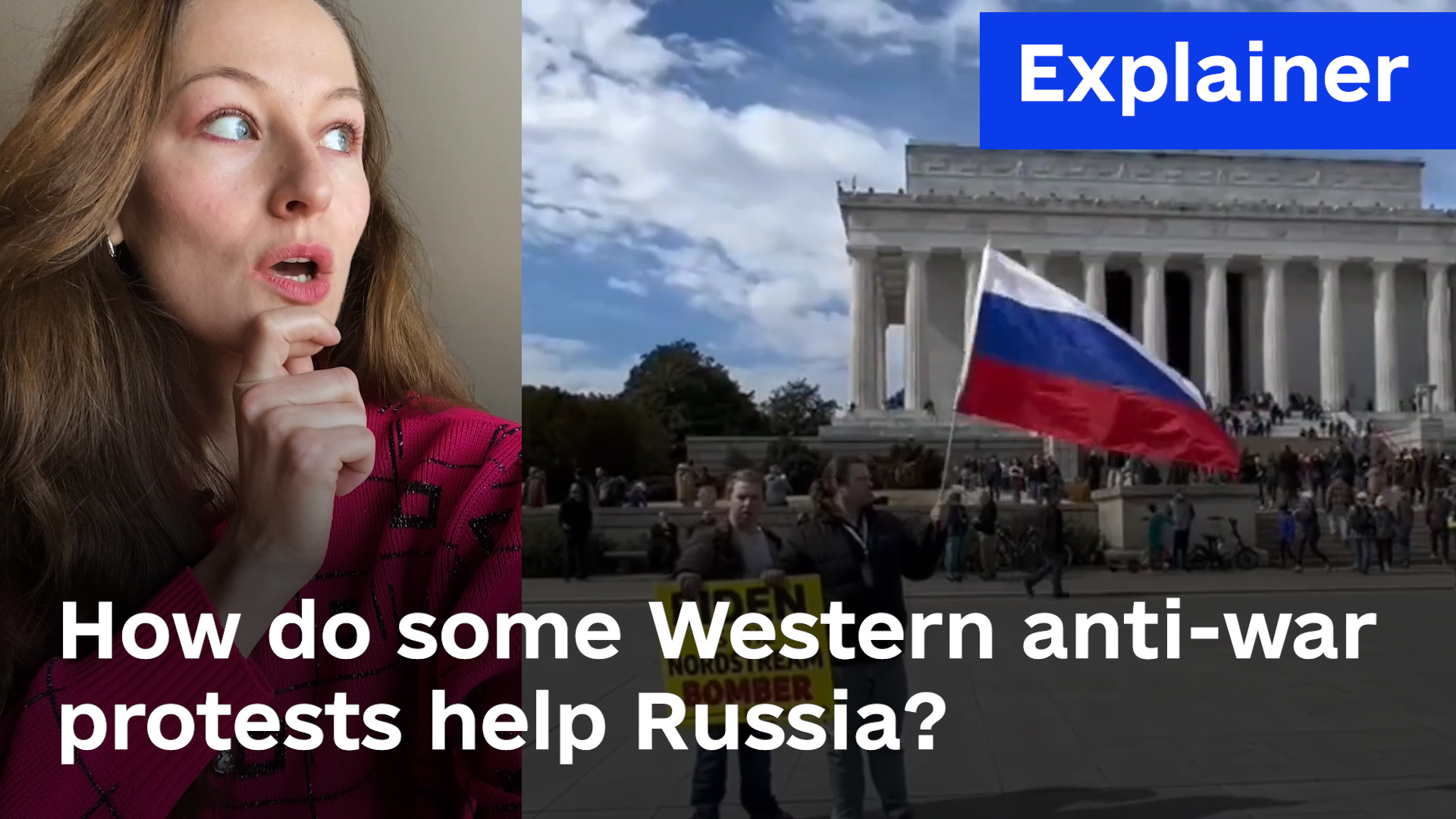 How do some Western anti-war protests help Russia?