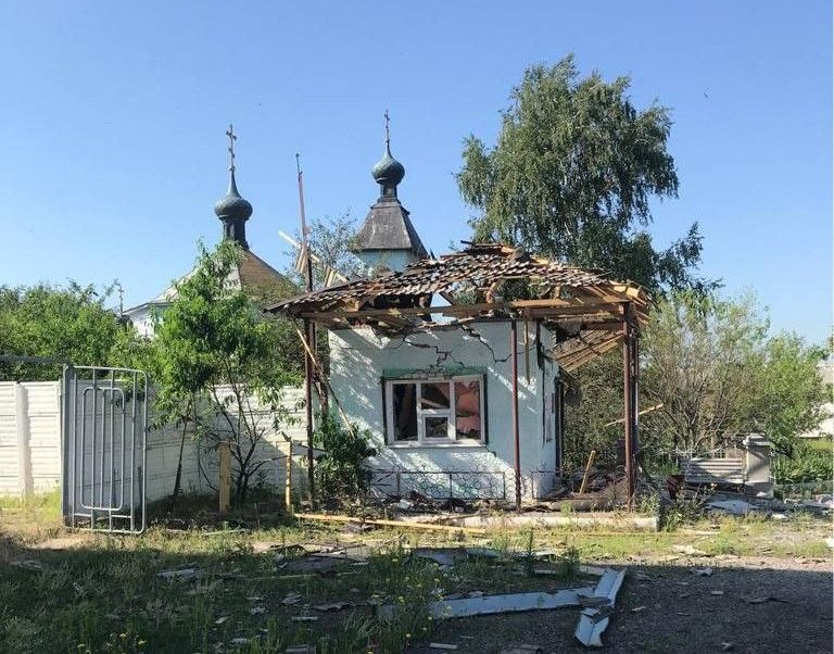 The aftermath of the Russian strike against Donetsk Oblast on July 11, 2023.