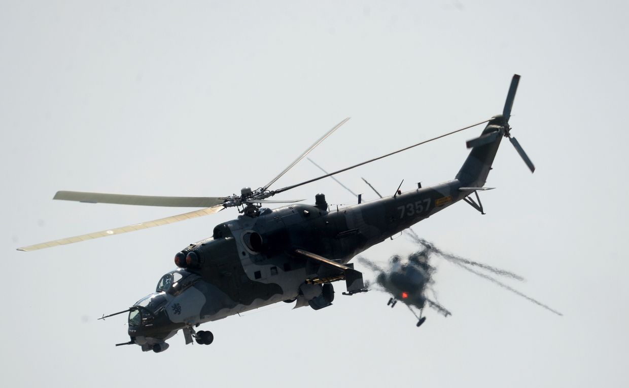 Russian Defense Ministry says Mi-24 helicopter crashes off Crimea