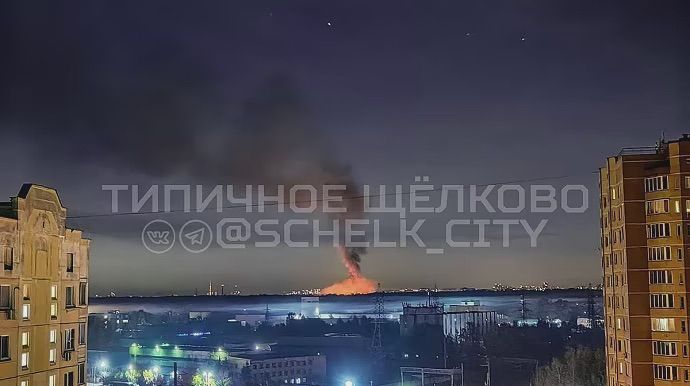 Large fire reported near Moscow