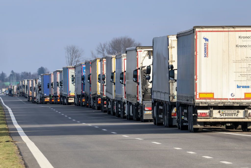 Ministry: 2,100 trucks stuck at Ukraine border due to Polish blockade