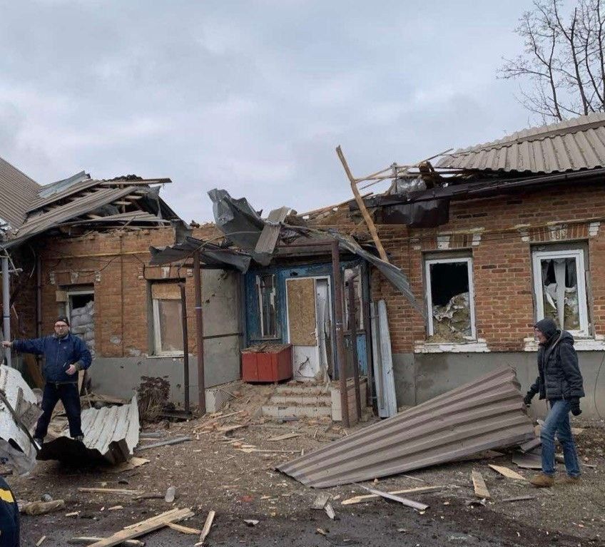 Russian attack on Kharkiv Oblast village destroys medical facility, causes blackout