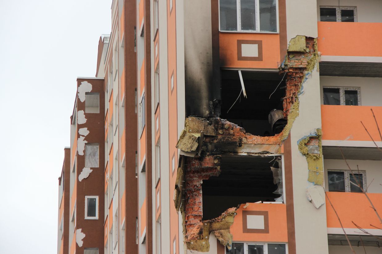 ‘I thought it was the end’: Russian missile strike hits apartment complex outside Kyiv