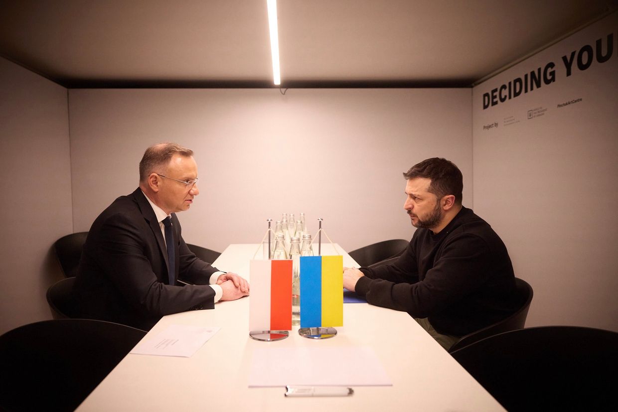 Duda meets Zelensky in Davos, says Tusk will visit Kyiv soon