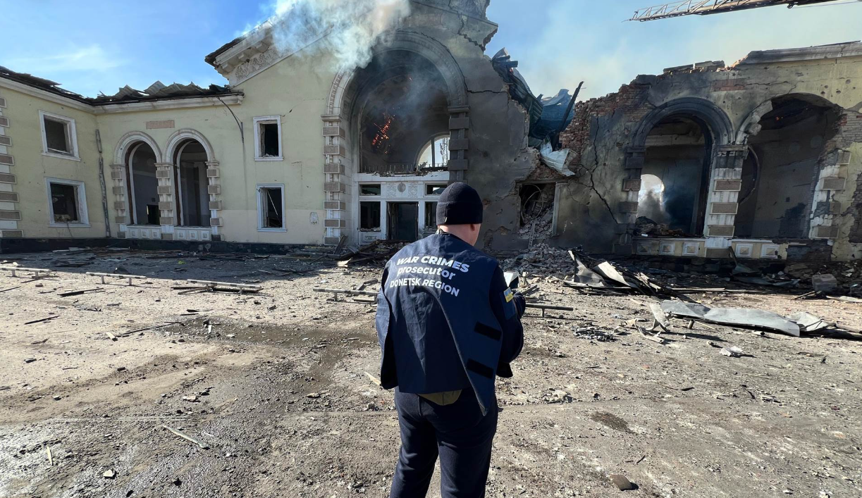 Russian attack destroys Kostiantynivka Central Station in Donetsk Oblast