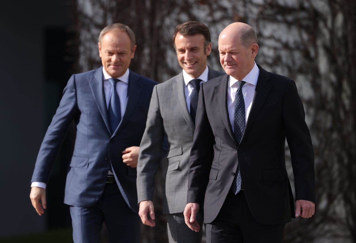 Macron, Scholz meet in Berlin to ease tensions over Ukraine strategy