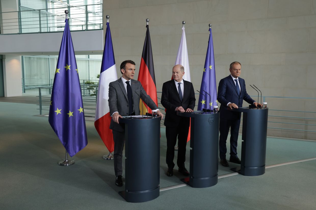 Scholz, Macron, Tusk vow more arms purchases, new initiatives for Ukraine