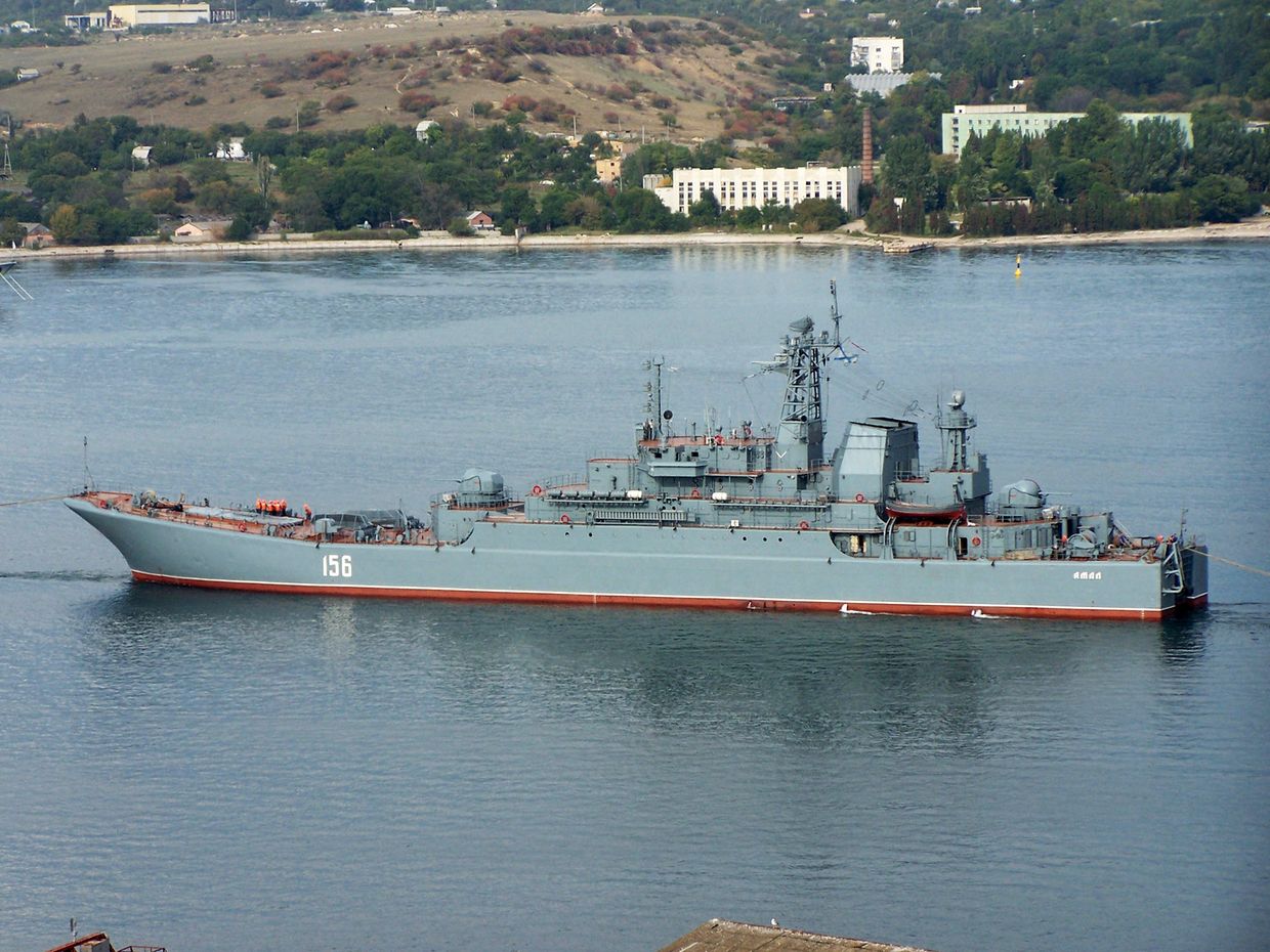 Russian landing ship 'critically damaged' by Ukrainian missile strike, says military intelligence