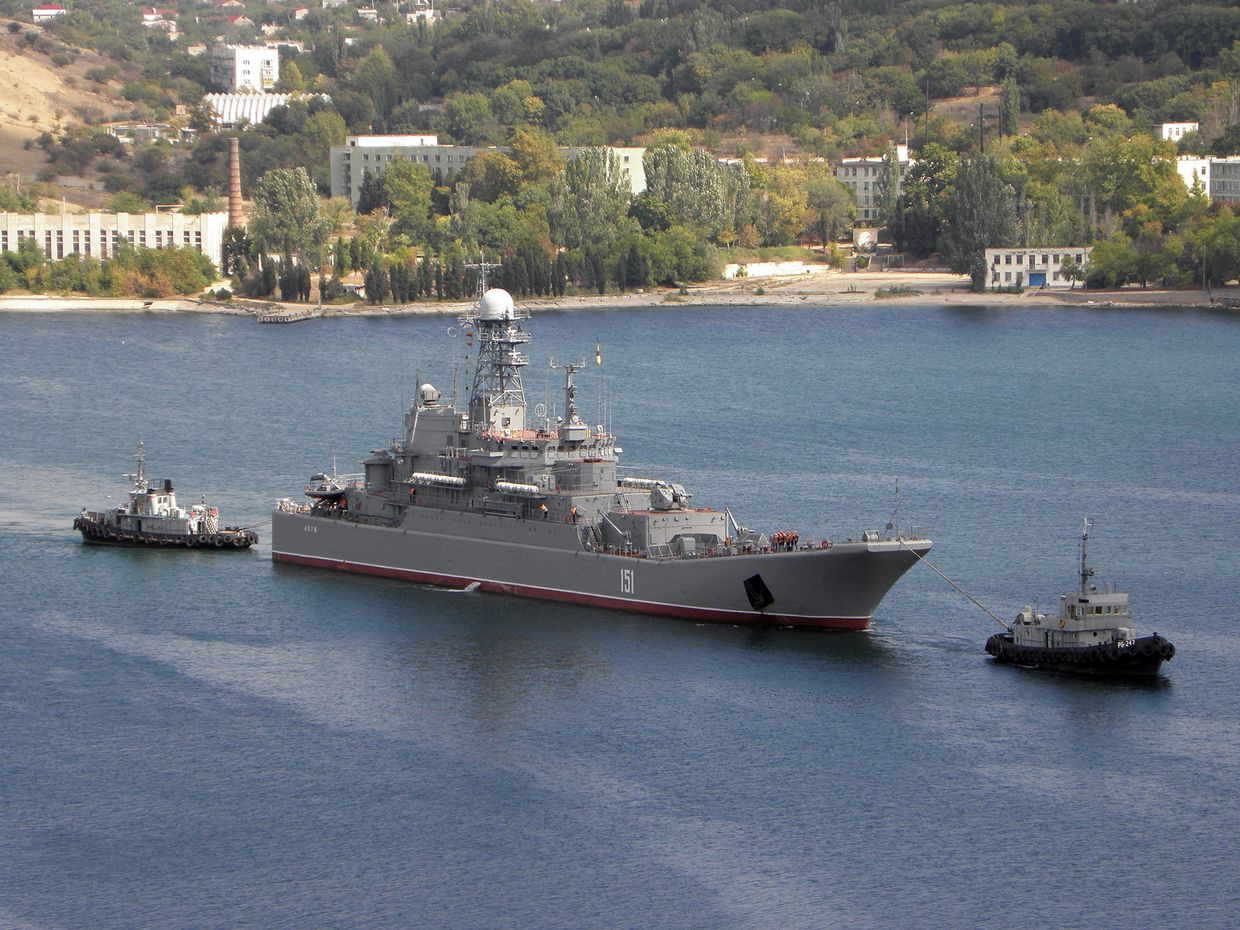 Ukraine confirms striking 2 large Russian landing ships in occupied Crimea