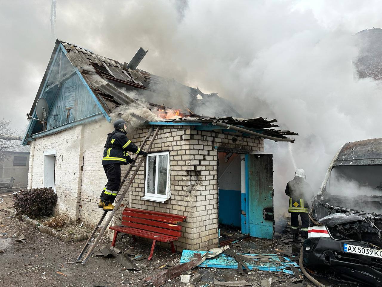 Russian attacks in Kharkiv Oblast over past day injure 2, damage critical infrastructure