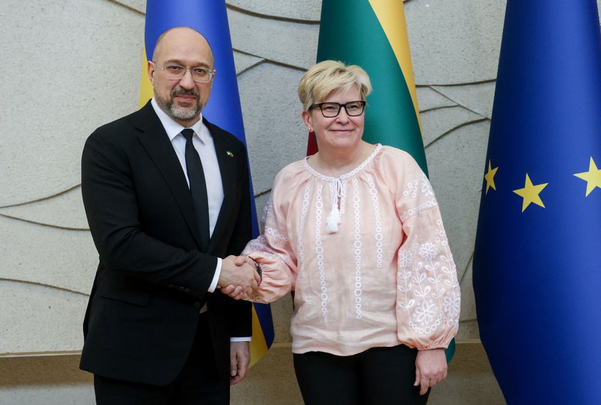 Shmyhal visits Lithuania, meets Lithuanian PM