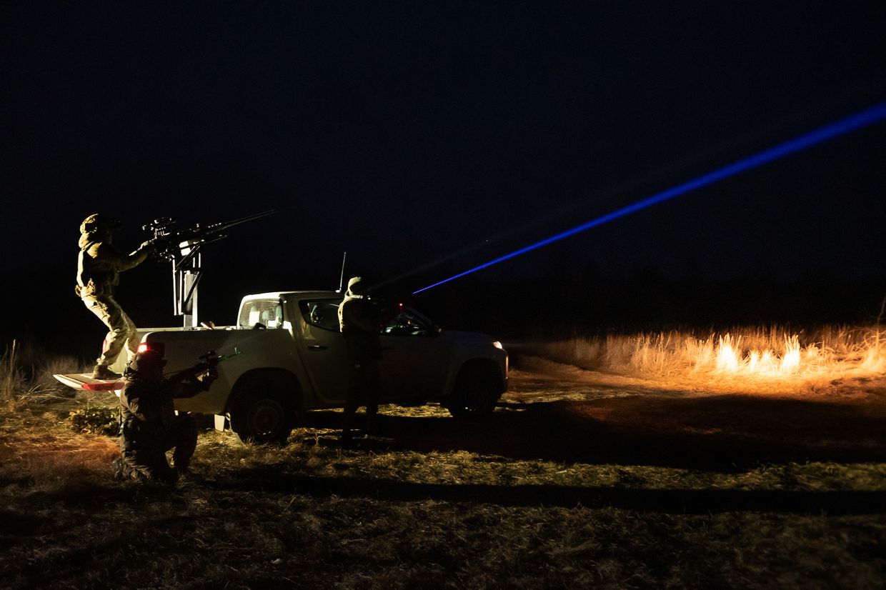 One night with Ukrainian drone hunters near Russia