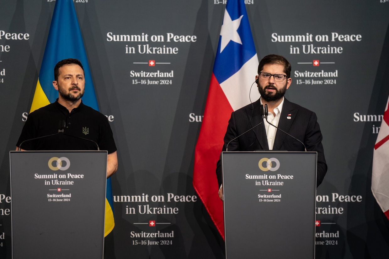 El presidente de Chile prometió apoyo a los esfuerzos de paz de Ucrania en una cumbre suiza.