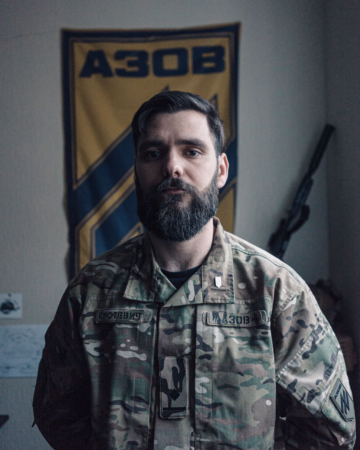 Bohdan "Tavr" Krotevych, acting commander of the Azov Brigade in Kyiv, Ukraine, on March 24, 2023.