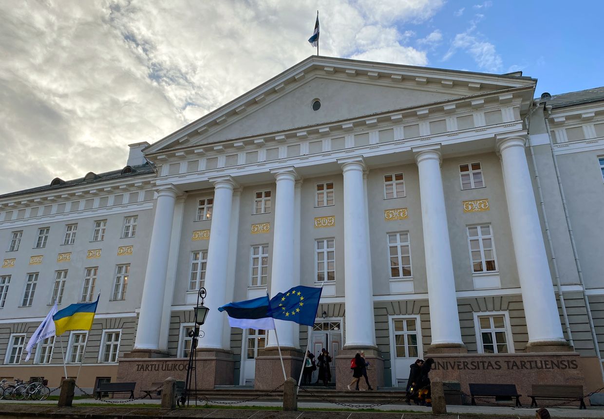 The main building of the University of Tartu in Tartu, Estonia