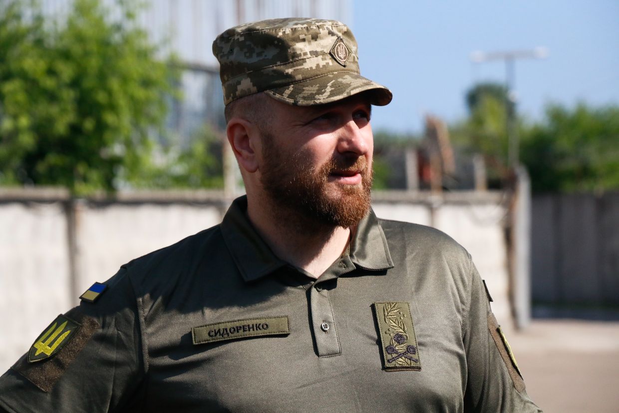 Brigadier General Mykhailo Sydorenko, Northern Command Deputy Commander, in Chernihiv, Ukraine, on June 7, 2024. (Alexander Khrebet / The Kyiv Independent)