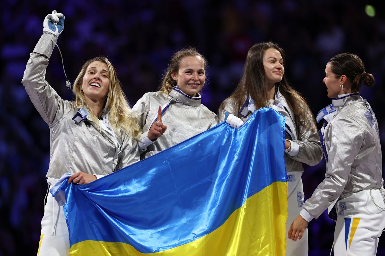 Women’s saber fencing team wins Ukraine’s first gold at 2024 Olympics