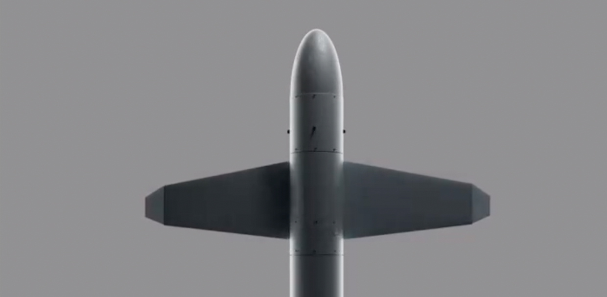 A screenshot from the video announcing Ukraine's new Palianytsia missile-drone. 