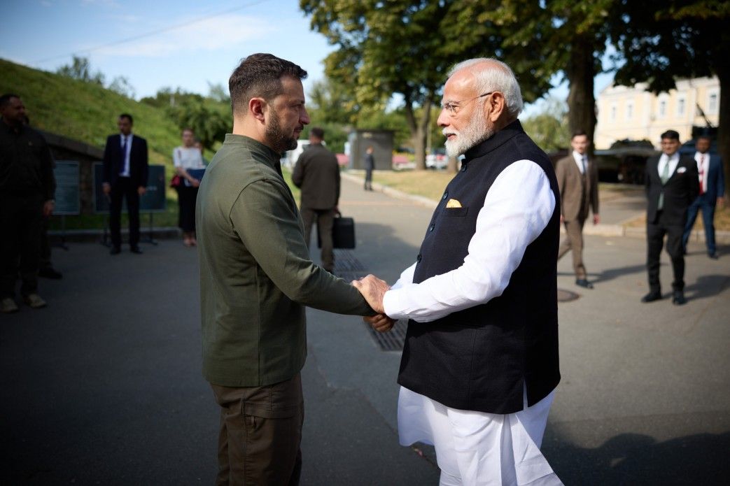 Indian prime minister arrives in Kyiv, meets Zelensky