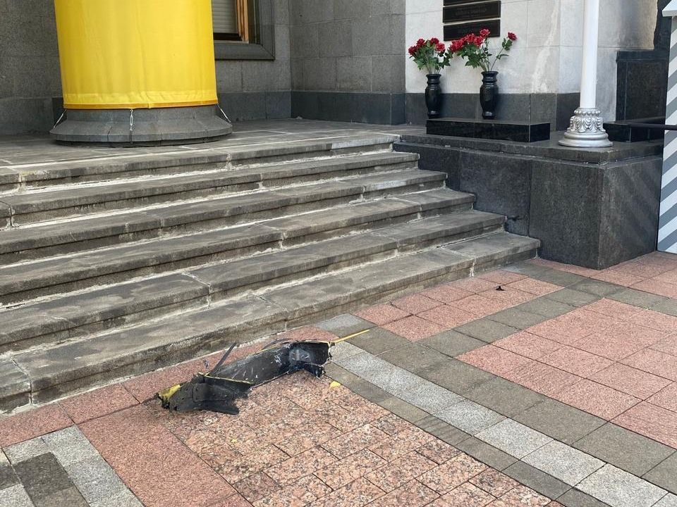 Russian drone debris falls near Ukraine's parliament overnight