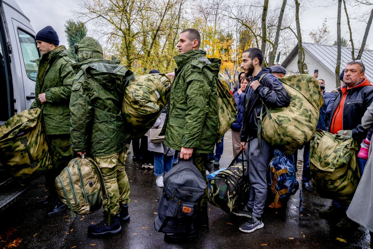 More than 200,000 people have reported to service under partial mobilization in Moscow, Russia on Oct. 4, 2022.