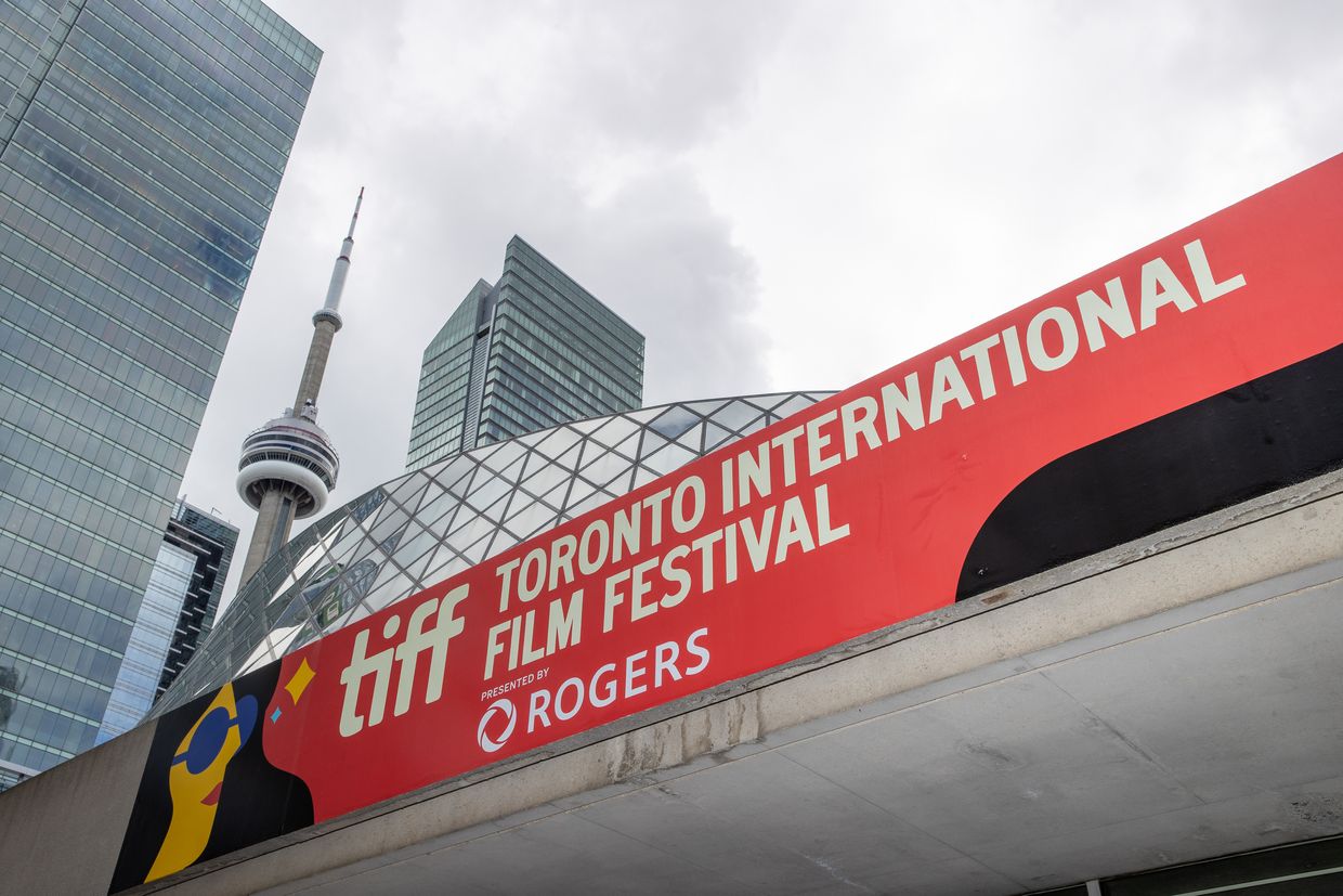 General view of TIFF signage during the Toronto International Film Festival 