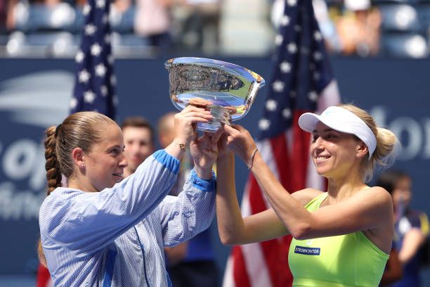 Ukraine's Kichenok and Latvia's Ostapenko win US Open women's doubles championship in tennis