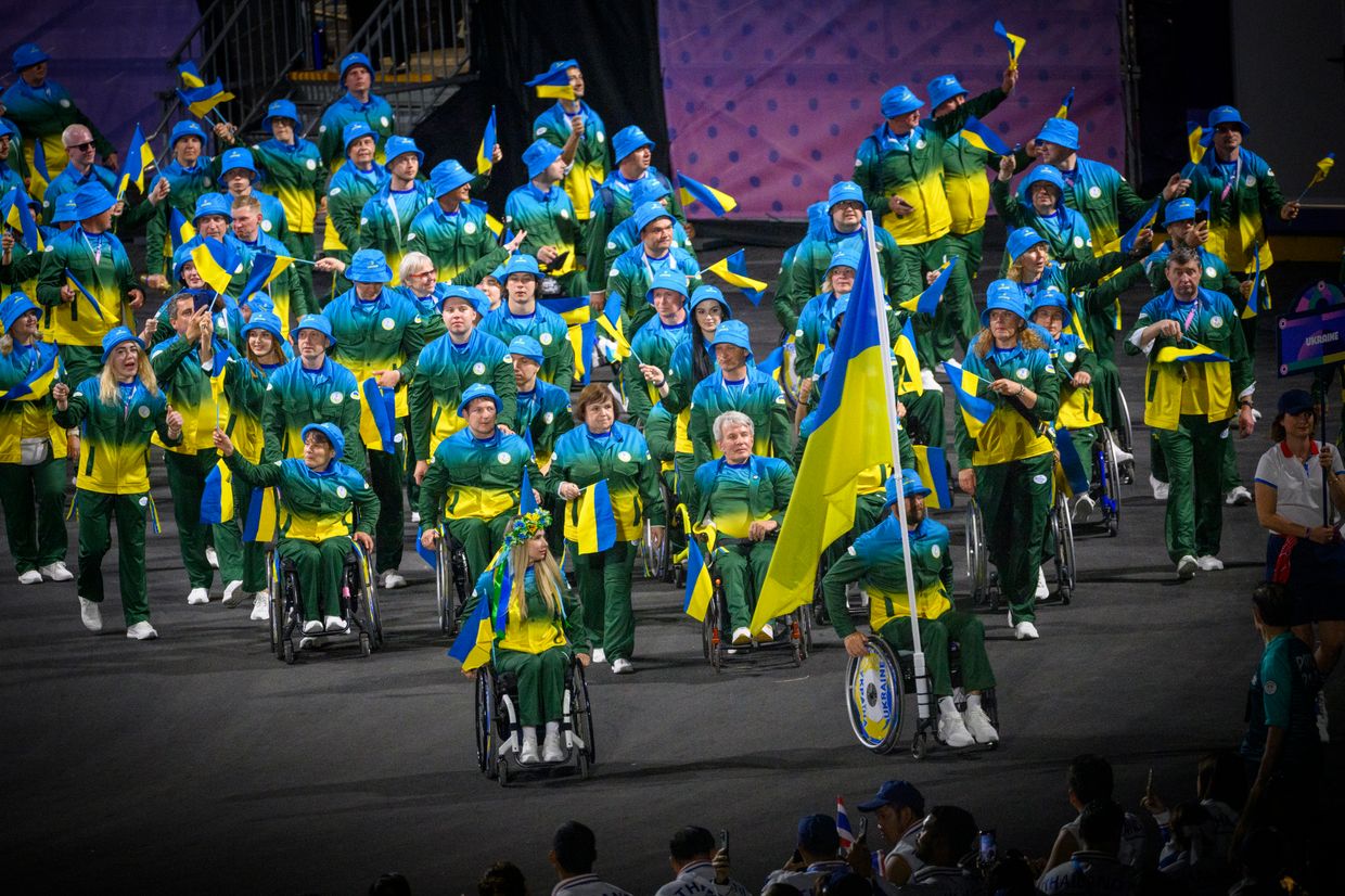 Ukrainian Paralympic team in Paris, France on Aug. 28, 2024.