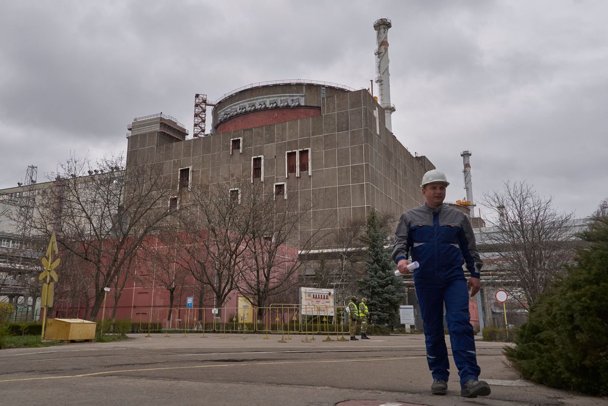 A general view of the Zaporizhzhia nuclear power plant in southern Ukraine on March 29, 2023.