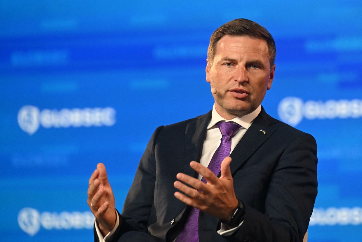 Estonia's Defense Minister Hanno Pevkur attends the GLOBSEC regional security forum in Prague, Czech Republic on Aug. 31, 2024.