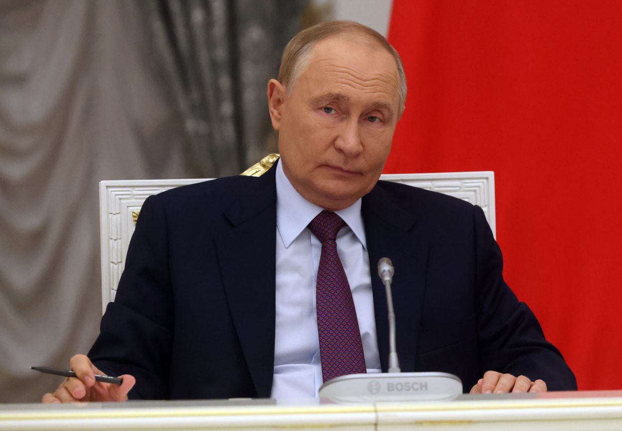 Russian President Vladimir Putin speaks during the State Council's Presidium at the Kremlin's Senate Palace in Moscow, Russia