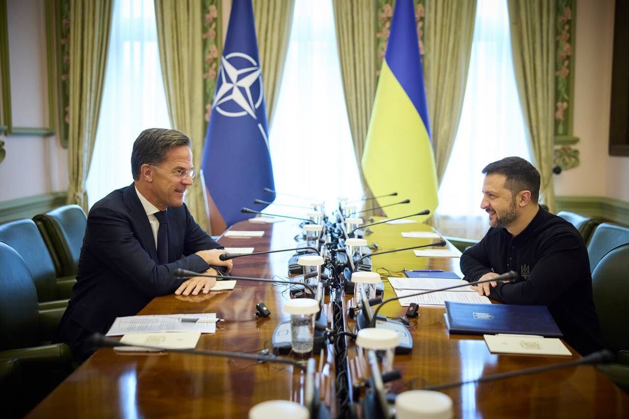 Zelensky calls for jointly intercepting Russian missiles during NATO chief Rutte's visit to Kyiv