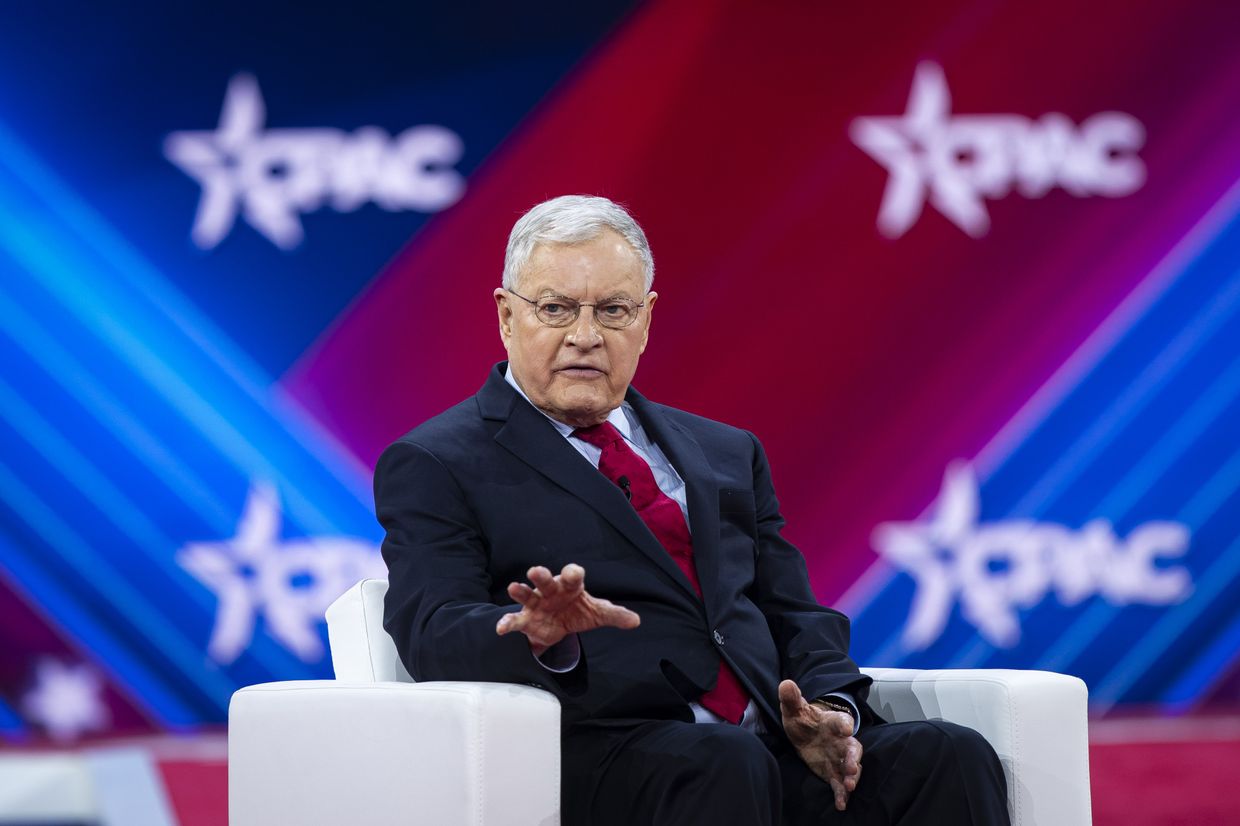 Keith Kellogg, speaks at the Conservative Political Action Conference in National Harbor, Md., on Mar. 4, 2023.