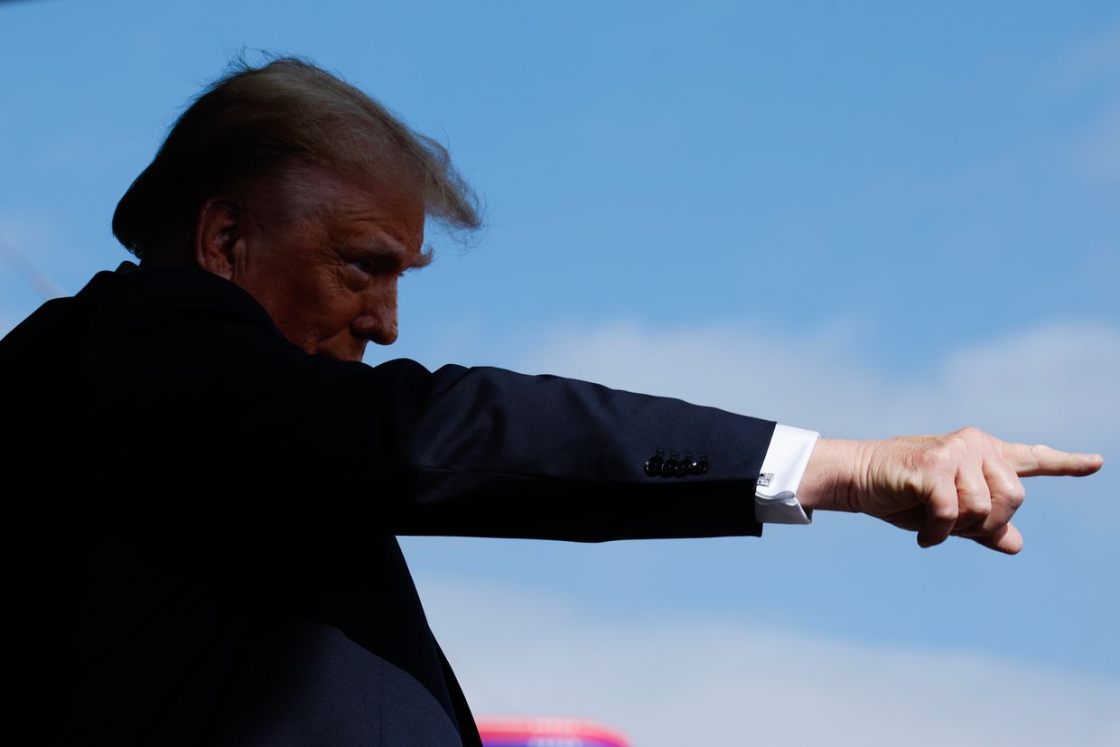 Trump holds a campaign rally at Gastonia Municipal Airport in Gastonia, North Carolina, US Nov. 2, 2024.