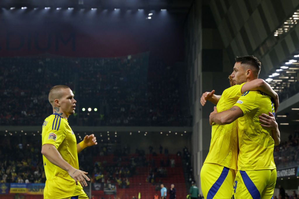 Ukraine beats Albania 2:1, earns chance to advance to Nations League top tier