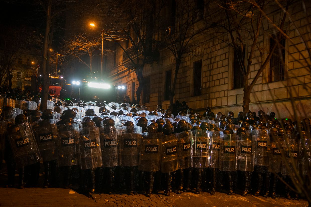 Georgian opposition leader briefly detained amid crackdown on pro-EU rally