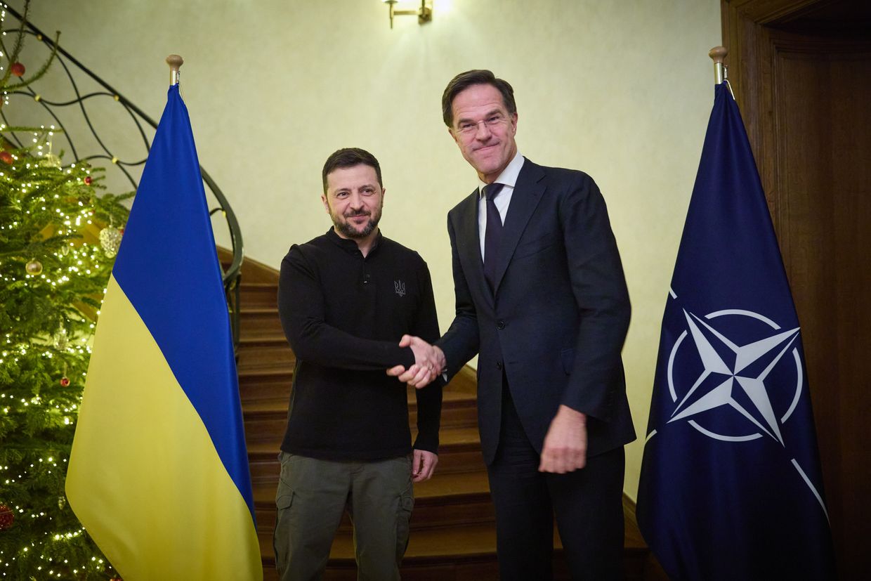 Zelensky, NATO chief Rutte discuss air defense, 'reliability of peace' during meeting in Brussels