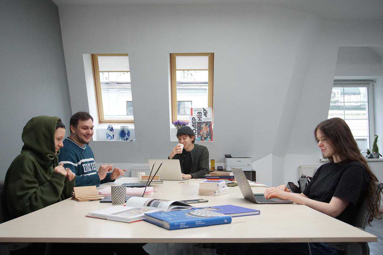 Osnovy team in their office in an undated photo. 