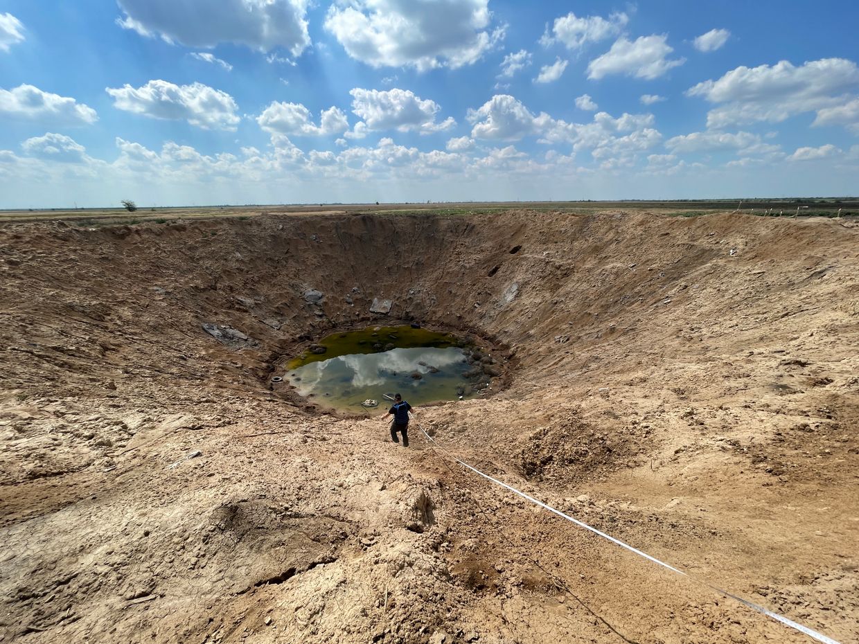 The fieldwork of the Ukrainian Researchers Society, whose main priority is clearing Ukraine’s agricultural land of mines. 