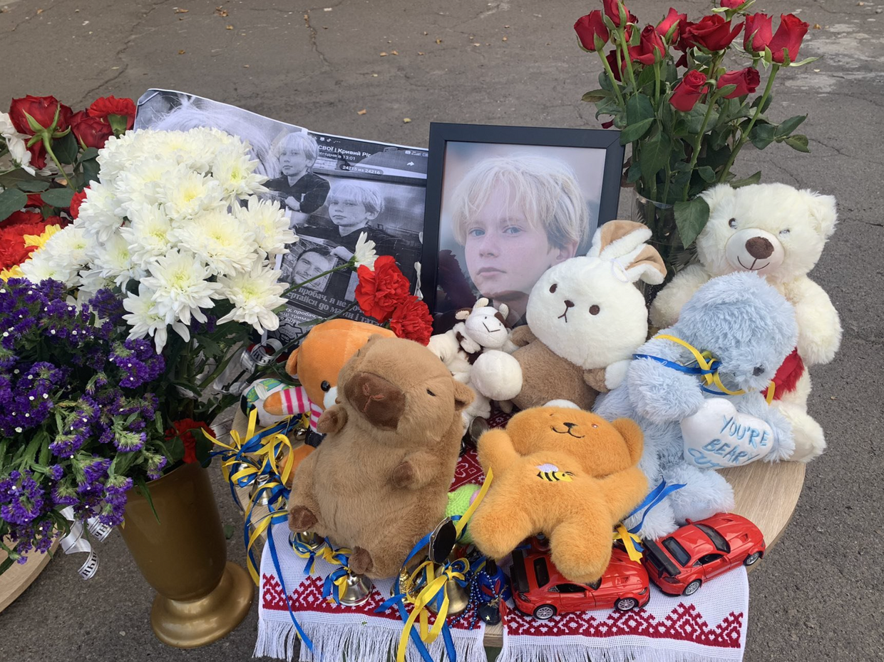 Maksym Shaulskyi's portrait, surrounded by flowers and toys in a photo posted on Sep.23, 2024.