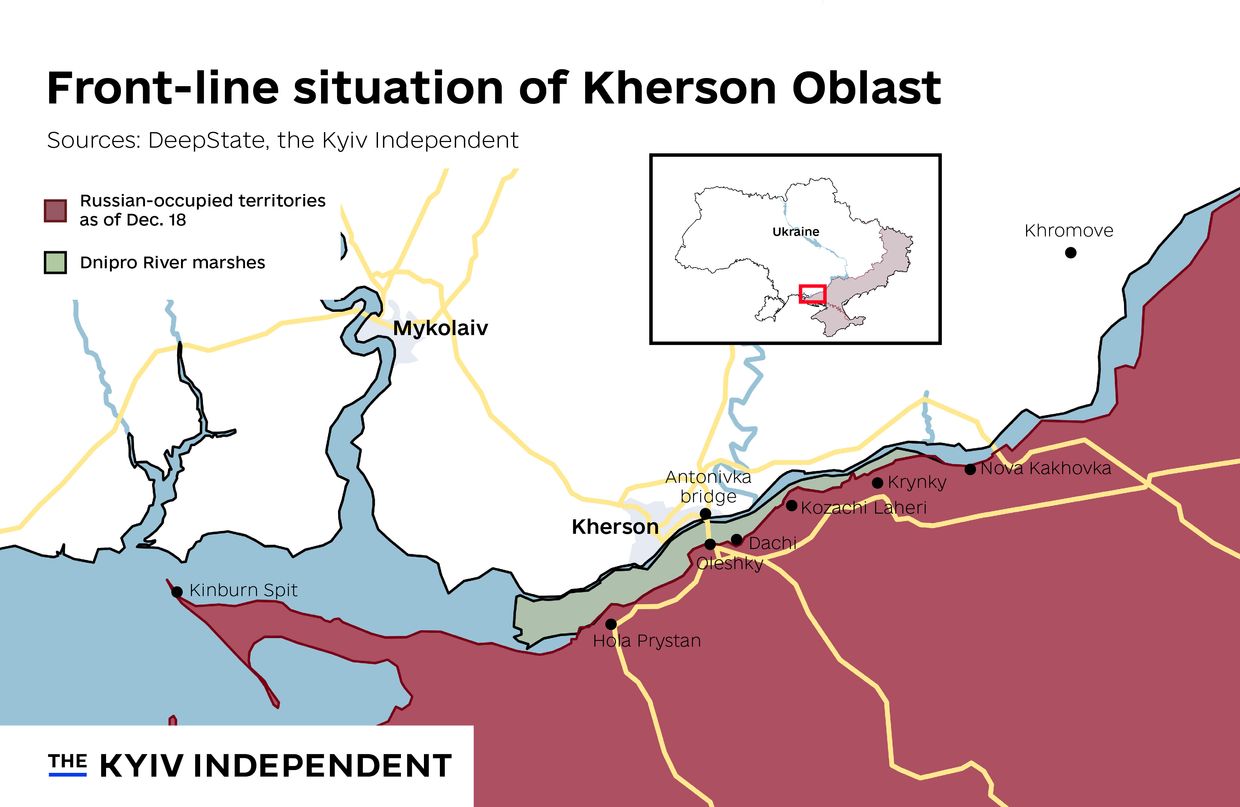 Ukraine ends year battered, with Russian troops pushing north, east, and south