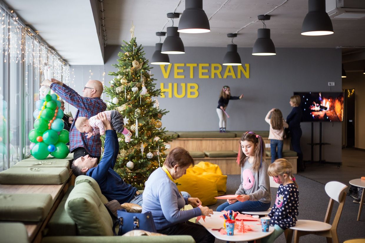 Veteran Hub, an NGO supporting Ukrainian soldiers, war veterans, and their families in Kyiv, Ukraine.