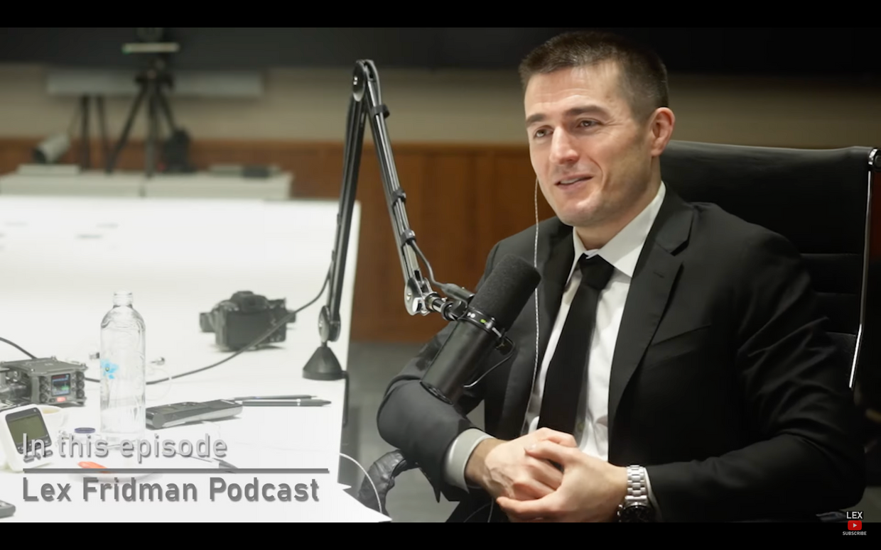 Moscow-born U.S. podcaster Lex Fridman during his podcast with President of Ukraine Zelensky 