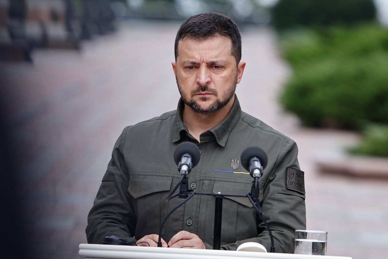 Ukrainian President Volodymyr Zelensky in Kyiv, Ukraine, on Sept. 6, 2023.