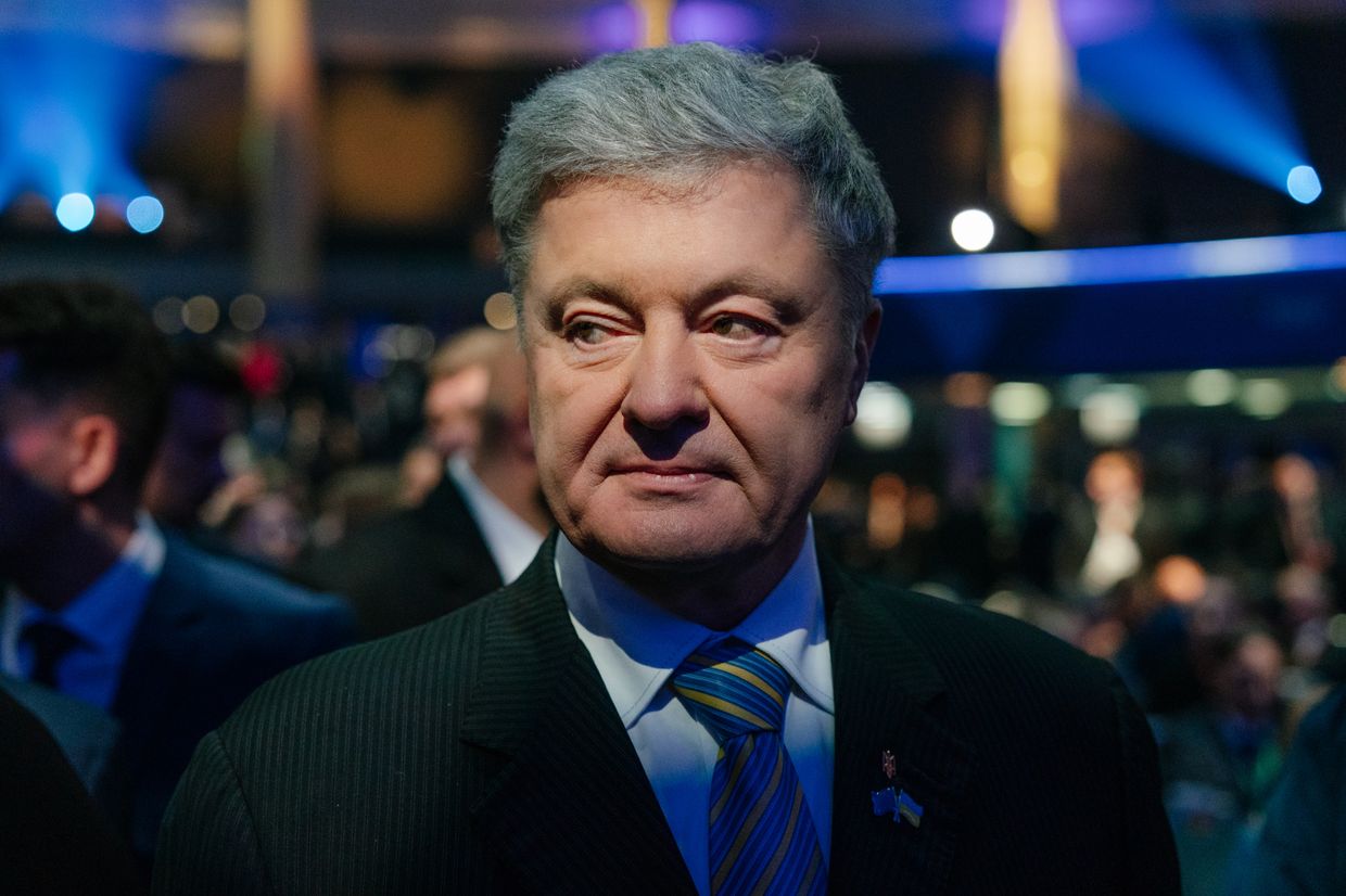 Petro Poroshenko, Ukraine's former president, attends the European People's Party congress in Bucharest, Romania, on March 6, 2024.