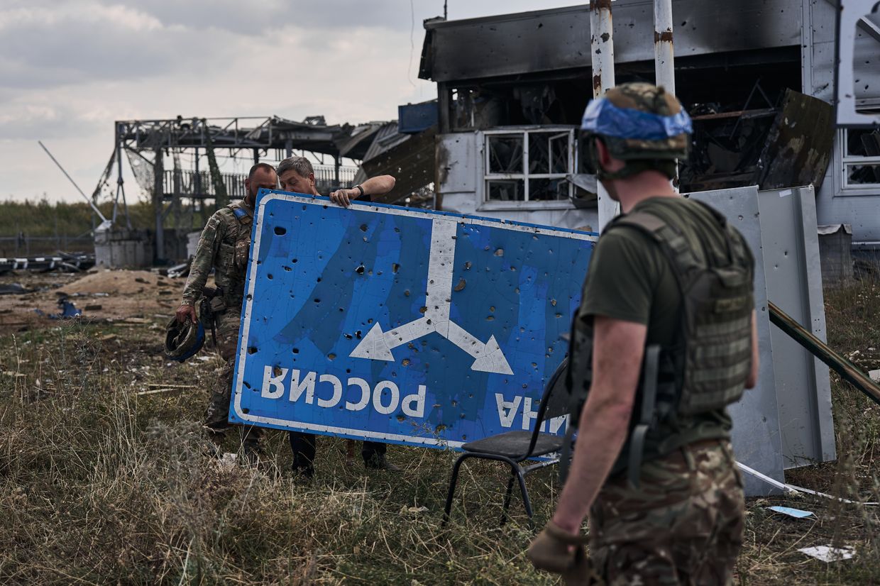 town of Sudzha, Kursk Oblast, Russia, on Aug. 16, 2024.